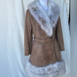 The Paris Suede and Fur vintage Jacket coat Women’s size L